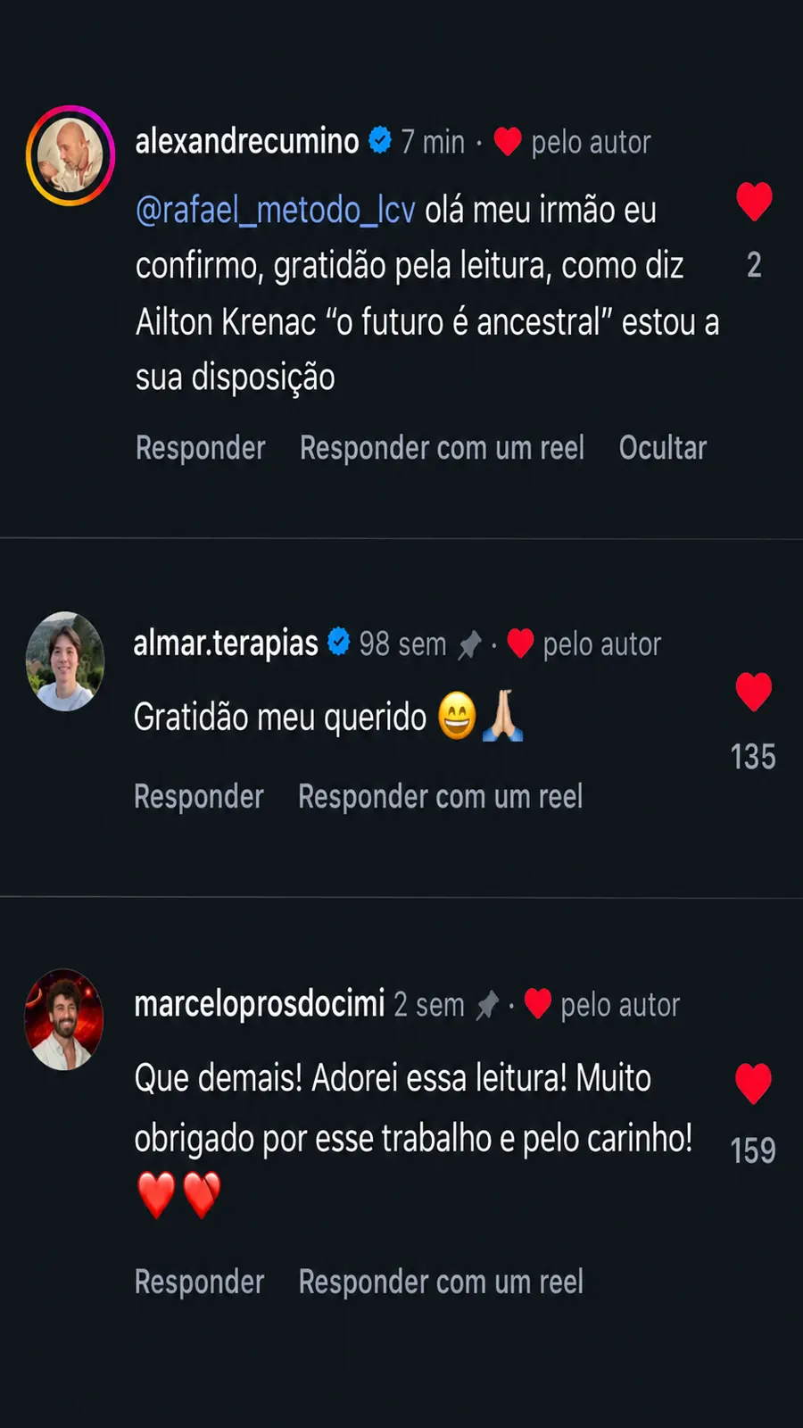 Comentários reais no Instagram 2