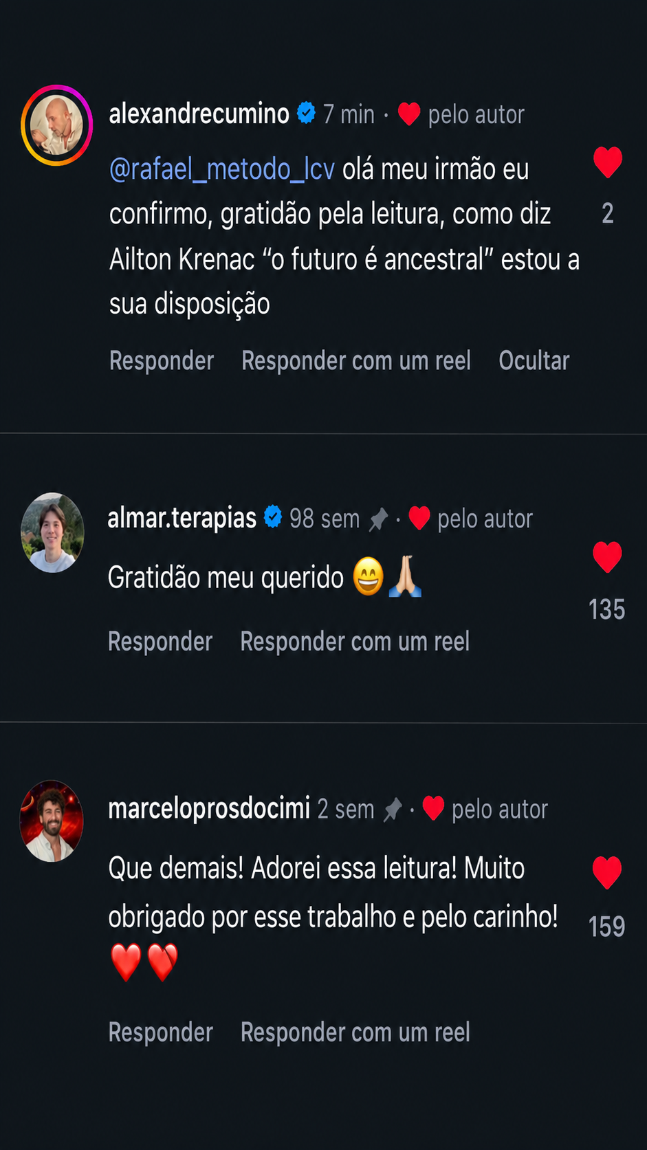 Comentários reais no Instagram 2