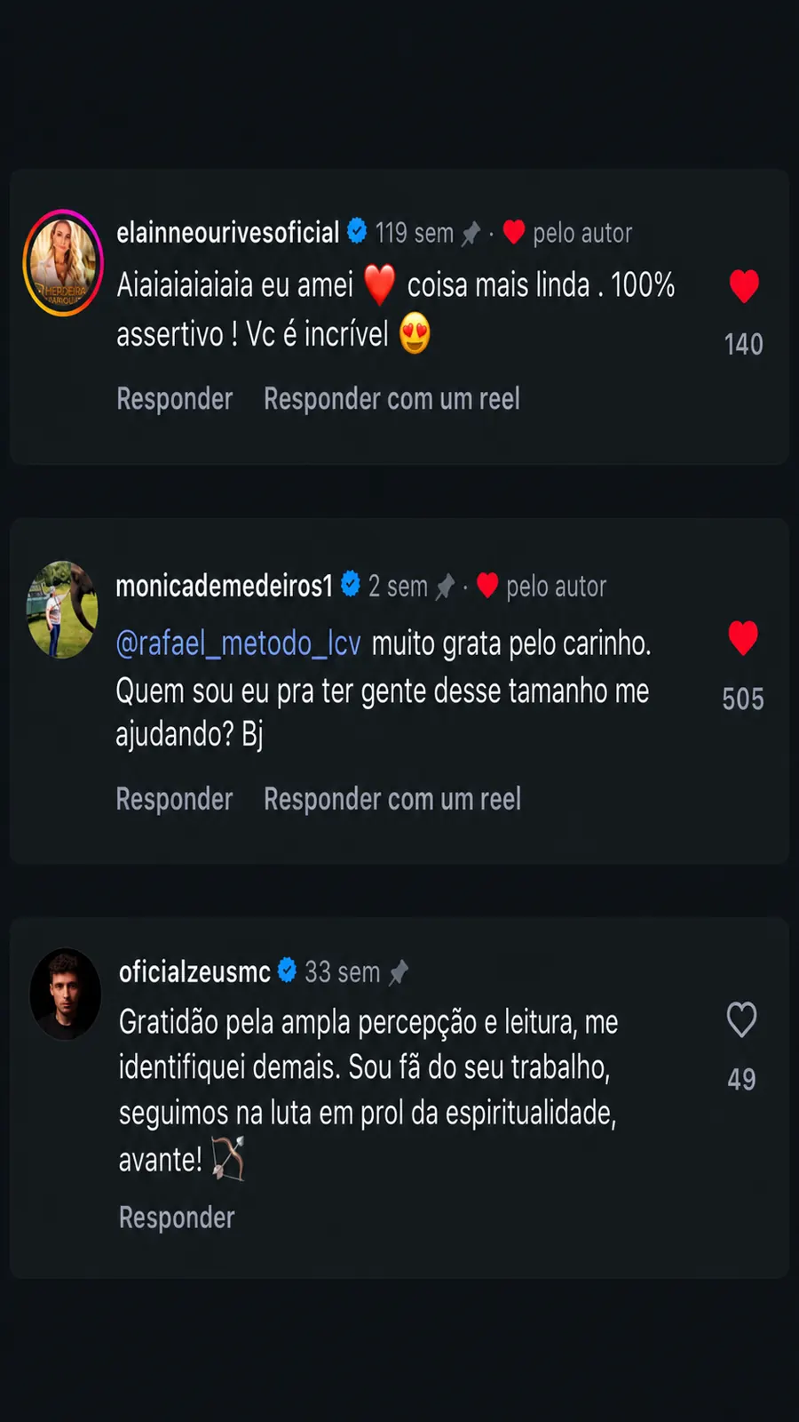 Comentários reais no Instagram 3